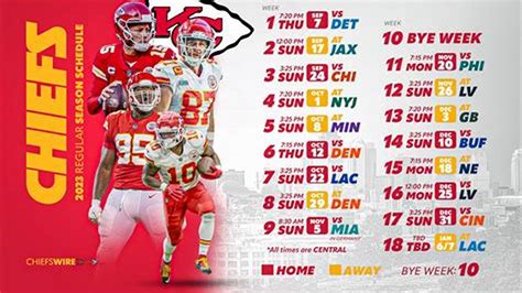 Chiefs Schedule .